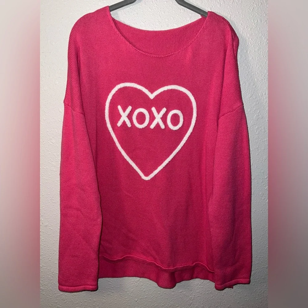 Women’s Pink XOXO Heart Sweater